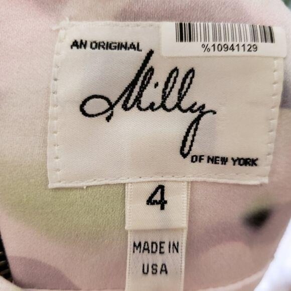 Milly Womens kalidascope Abstract Print Sleeveless Dress Size 4 USA Cotton - Picture 5 of 11